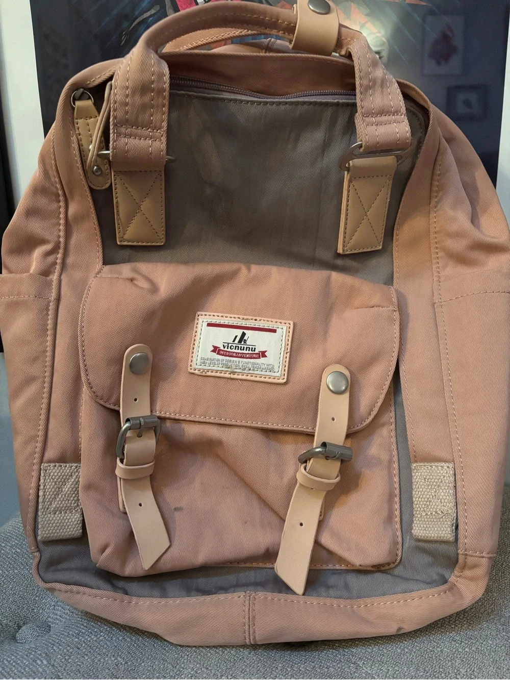 Pink Canvas Utility Backpack